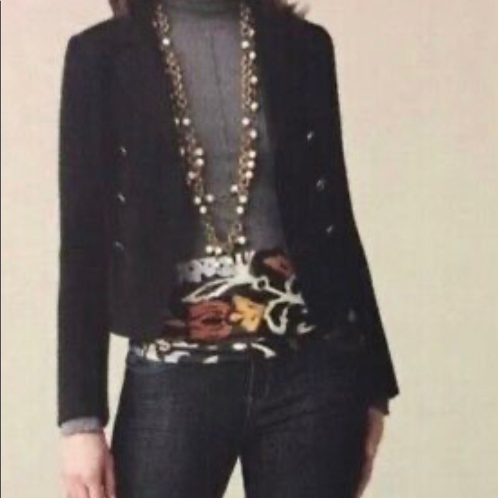 Cabi Black Military Style Hostess Jacket Sz 6